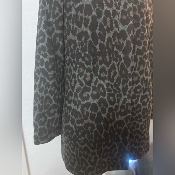 Betsey Johnson EUC Wool Leopard Coat, Size: Large - Picture 4 of 8